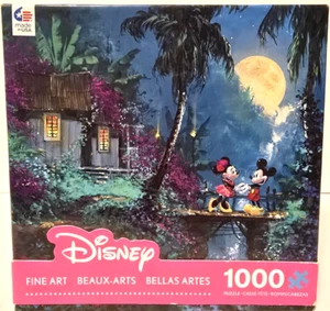 Disney - 1000 Piece Puzzle - Minnie & Mickey - Fine Art "Moonlight Proposal" - Picture 1 of 6