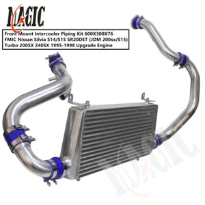 For Nissan Silvia 240SX 200SX S14 S15 SR20DET 2.0T 95-98 Intercooler Kit Blue - Picture 1 of 9