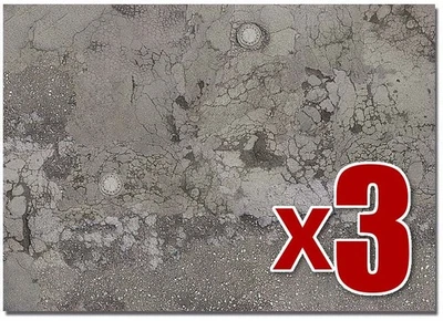 Weathered asphalt tarmac (Busch 7416) - 3 x 2 OO/HO decor sheets - Image 1 of 3