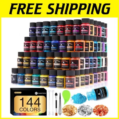 Vibrant Mica Pigment Kit - 144 Colors - Epoxy, Candle Making - Image 1 of 4