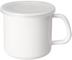 Nodahoro Enamel Storage Container, Heat-Resistant, with Handle, Round, Small, wi - Bild 1 von 6