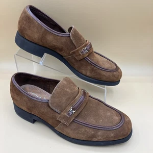 Hush Puppies Women’s Loafers Brown Suede 7W Made In USA - Picture 1 of 6