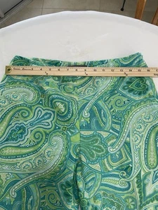 Liz Claiborne Michaela kurze Hose Gr. 8 doppelt gefüttert Paisley Seide/Ctn Seitenreißverschluss - Bild 1 von 6