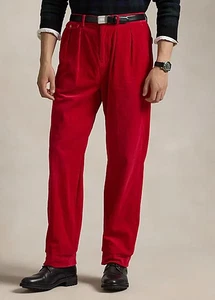 Polo Ralph Lauren Whitman Relaxed Fit Cordhose Unisex Größe 30x32 Neu mit Etikett Rot - Bild 1 von 4