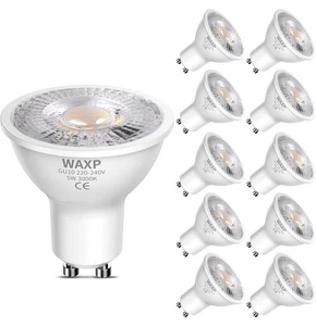 GU10 Lampadine Faretto LED Bianco Caldo 5W, 3000K, 365lm 10pz - Foto 1 di 8