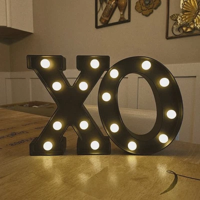 Juego de X y O Letras Decorativas de Carpa con Luces LED; Luces de Fiesta Foto 1 de 4