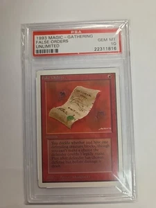 1993 MTG Magic the Gathering Unlimited False Orders Reserve List PSA 10 Gem Mint - Picture 1 of 4