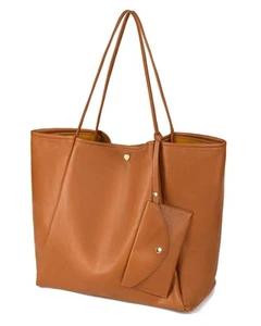 Oversize Vegan Leather Tote Women Weekender Bag Shopper Handbag Travel School... - Picture 1 of 6