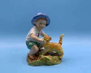 ROYAL WORCESTER SEPTEMBER BOY FIGURINE #3457 VGC - Picture 1 of 7