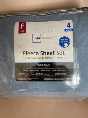 Fleece Sheet Set - Full - 4 Piece - Fits 54 X 75 - Image 1 of 4