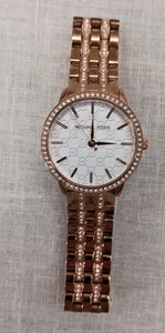 Michael Kors Women’s Watch MK-3183 Rose Gold Tone with crystals New Battery - Picture 1 of 4