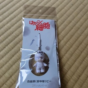 Cells at Work Kewpie figure strap key chain White Blood Cell anime Japan m641 - Picture 1 of 8