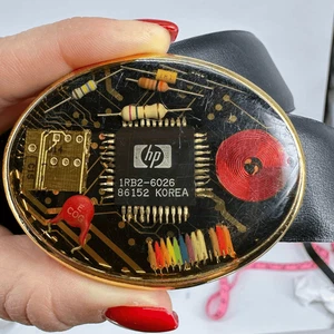 Vintage 70s RARE Von West Computer Gear HP Belt Steam Punk Buckle Belt Collector - Picture 1 of 7