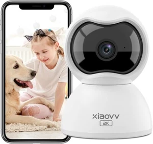 XIAOVV 360 Home Security Cameras 2k Degree 24ghz WiFi Security Night Vision Pet - Picture 1 of 6
