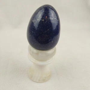 288g Lapislazuli Ei Heilkristall Naturstein Reiki Mineral Marmor Ständer - Bild 1 von 14