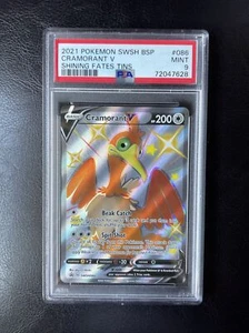 2021 Pokemon Shining Fates Tin Black Star Promo SWSH086 Cramorant V PSA 9 Mint - Picture 1 of 2