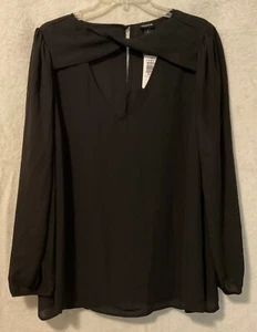 NWT Torrid Women’s Sheer Size 1X Twist Front Blouse Long Sleeve - Picture 1 of 8