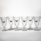 Russian Gus Crystal Lead Glass Vodka Footed Shot Glasses, Qty 6