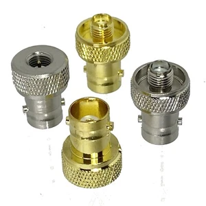 Adapter BNC to SMA Male Plug & Female Jack Connector RF Coaxial Gold & Nickel - Picture 1 of 9