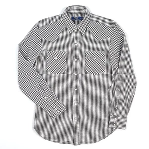 Camisa Polo Ralph Lauren Western Pequeña Hombre Perla A Presión Vaquero Cuadros Manga Larga - Imagen 1 de 14