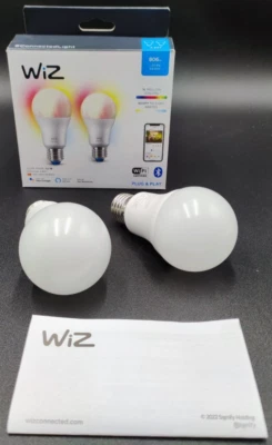 2 White and Color LED Lampe E27 dimmbar 2er Pack LED-Leuchtmittel WiZ Tunable  - Bild 1 von 4