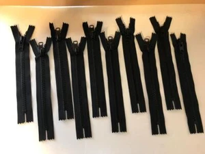 YKK ZIPPERS  9" MOLDED PLASTIC SEPARATING MADE IN USA LOT OF 10 - Picture 1 of 1