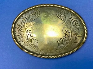 Unbranded Quality Western Flower Swirl Ornate Vintage Belt Buckle Craft Or Wear - Picture 1 of 12