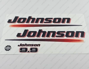 Johnson 9.9 HP Two Stroke Outboard Engine Decals Sticker Set reproduction 9.9HP - Imagen 1 de 6