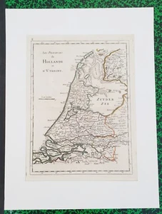 XVIII ème - Pays Bas Provinces de Hollande - Belle Carte Crepy 40x30 cm de 1767 - Photo 1/1