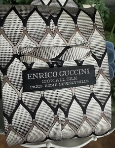 Enrico Guccini Men's tie Basketweave pattern - Picture 1 of 5