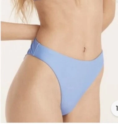 J Crew High Rise Hipster Bikini Bottom XS Beach Coastal Chic Blue NWT - Image 1 of 4