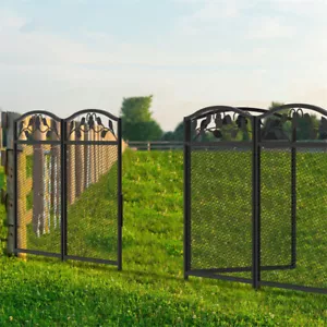 5pcs Heavy Duty Garden Fence Metal Anti-jumping Animal Barrier Outdoor 60/80cm - Picture 1 of 21