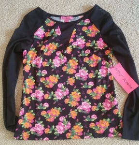 Betsy Johnson Small Long Sleeve Floral Blouse - Picture 1 of 5
