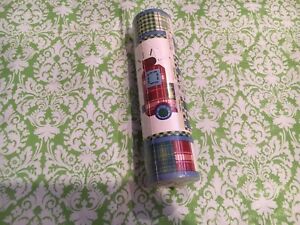 Kidsline Boys Wallpaper Border Plaids And Boats, Trains, Motorcycles 10 Yards