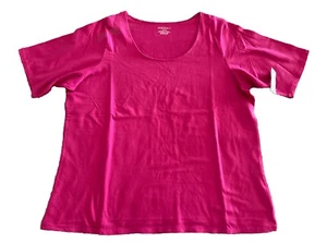 AVENUE Stretch T-shirt Short Sleeve Pink Round Neck Size 18/20 - Picture 1 of 5