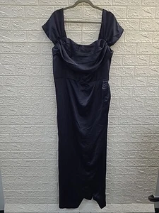 New City Chic Forbiden Love Sleeveless Maxi Dress Navy Size 18 - Picture 1 of 5