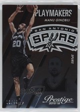 2015-16 Panini Prestige Playmakers Bronze /49 Manu Ginobili #14 HOF