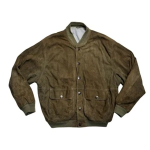 Vintage ante Canela Chaqueta Harrington XL Marrón de Chándal Mod Retro Informal - Imagen 1 de 4