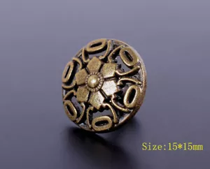 30X 15mm Antiguo Latón Bohemia Flor Rápido Remache Cuero Artesanal Tachón Decorativo - Imagen 1 de 9