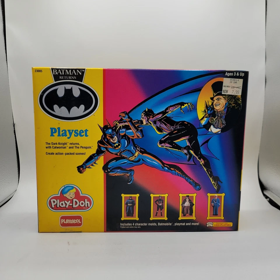 Juego Batman Returns DC Comics Play-Doh 1992 Playskool NUEVO SELLADO Foto 1 de 2