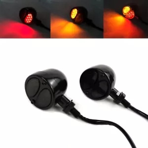 Coppia LED Moto Luce Luci Stop Frecce Indicatori Fanale Posteriore per Harley - Picture 1 of 8