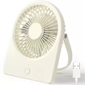 Usb Desk Fan Small Personal Fan 3 Speeds Wind Portable Quiet Can Be Hungadjustme - Picture 1 of 6