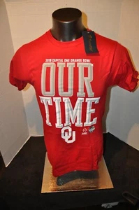 Oklahoma Sooners OU 2018 "OUR TIME" orange Schüssel rot T-Shirt Herren Small neu mit Etikett - Bild 1 von 4