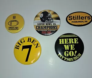 Lotto spille con bottoni vintage Pittsburgh Steelers NFL #1 - Foto 1 di 2