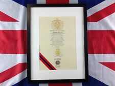Royal Hampshire Regiment Oath of Allegiance (framed with metal cap badge)