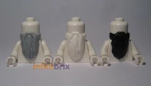Lego Beards 10052 PICK & MIX ANY COLOURS! Light Grey White Black - Picture 1 of 4