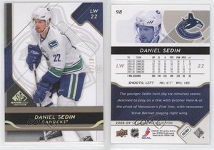 2008-09 SP Game Used Edition Gold Spectrum /10 Daniel Sedin #98 HOF