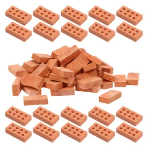 100pcs Simulation Brick Diy Miniature Bricks Mini Bricks For Crafts Miniature - Picture 1 of 12