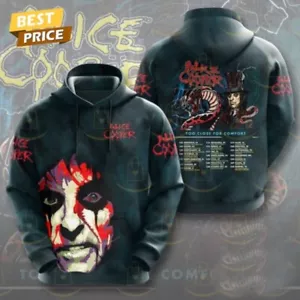 2025 Tour Alice Cooper Too Close For Comfort 3D Hoodie - Picture 1 of 2