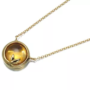 Auth Tiffany&Co. Necklace Olive Leaf Citrine 18K 750 Yellow Gold - Picture 1 of 4